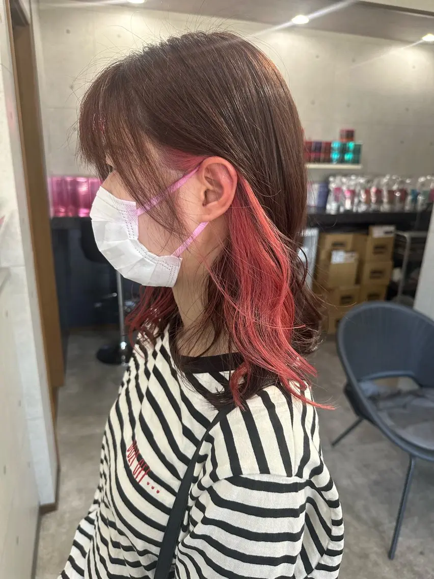 ミディアム ボブ くびれヘア くせ毛 髪質改善 切りっぱなしロブ REVE 美容室のヘアスタイル