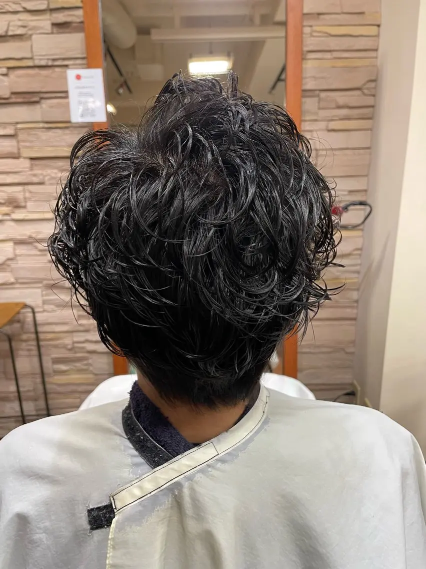 ショート パーマ メンズ メンズパーマ パーマ 浅岡 昭汰のヘアスタイル