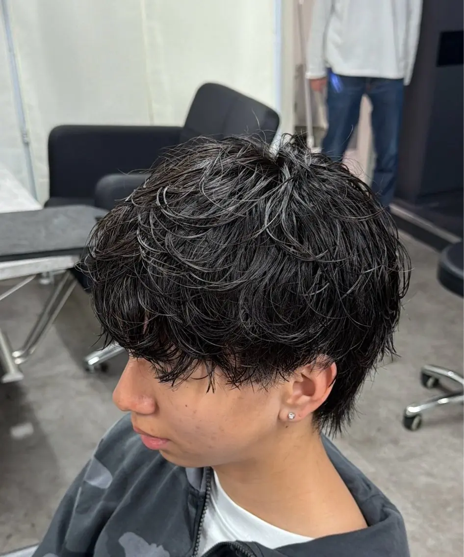 ショート メンズ カット パーマ トリートメント シャドウパーマ/立川 メンズ/コタロウのヘアスタイル