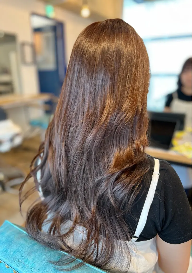 ロング カラー ベージュカラー ブリーチ 透明感カラー ダブルカラー ブリーチなしカラー カット ヘアカラー トリートメント Liere Muuのヘアスタイル