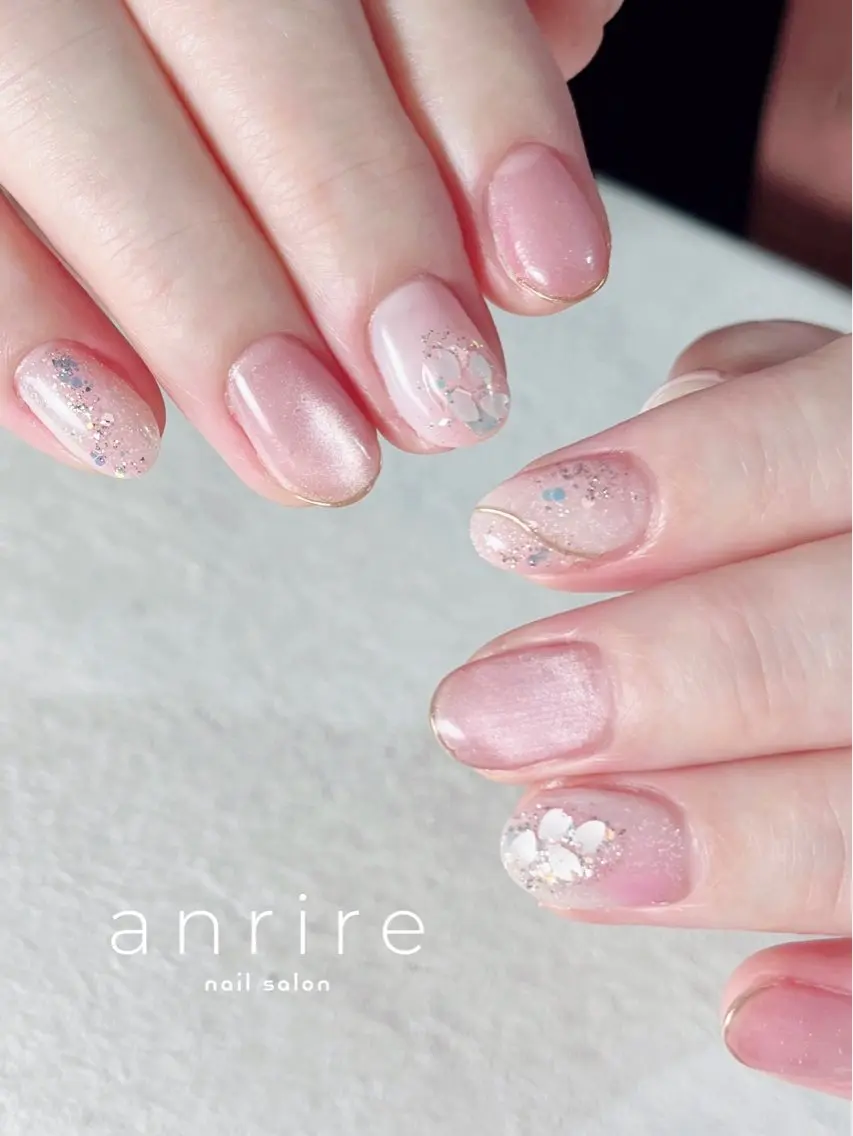 ネイル 桜ネイル 春ネイル nailsalon anrireのネイルデザイン