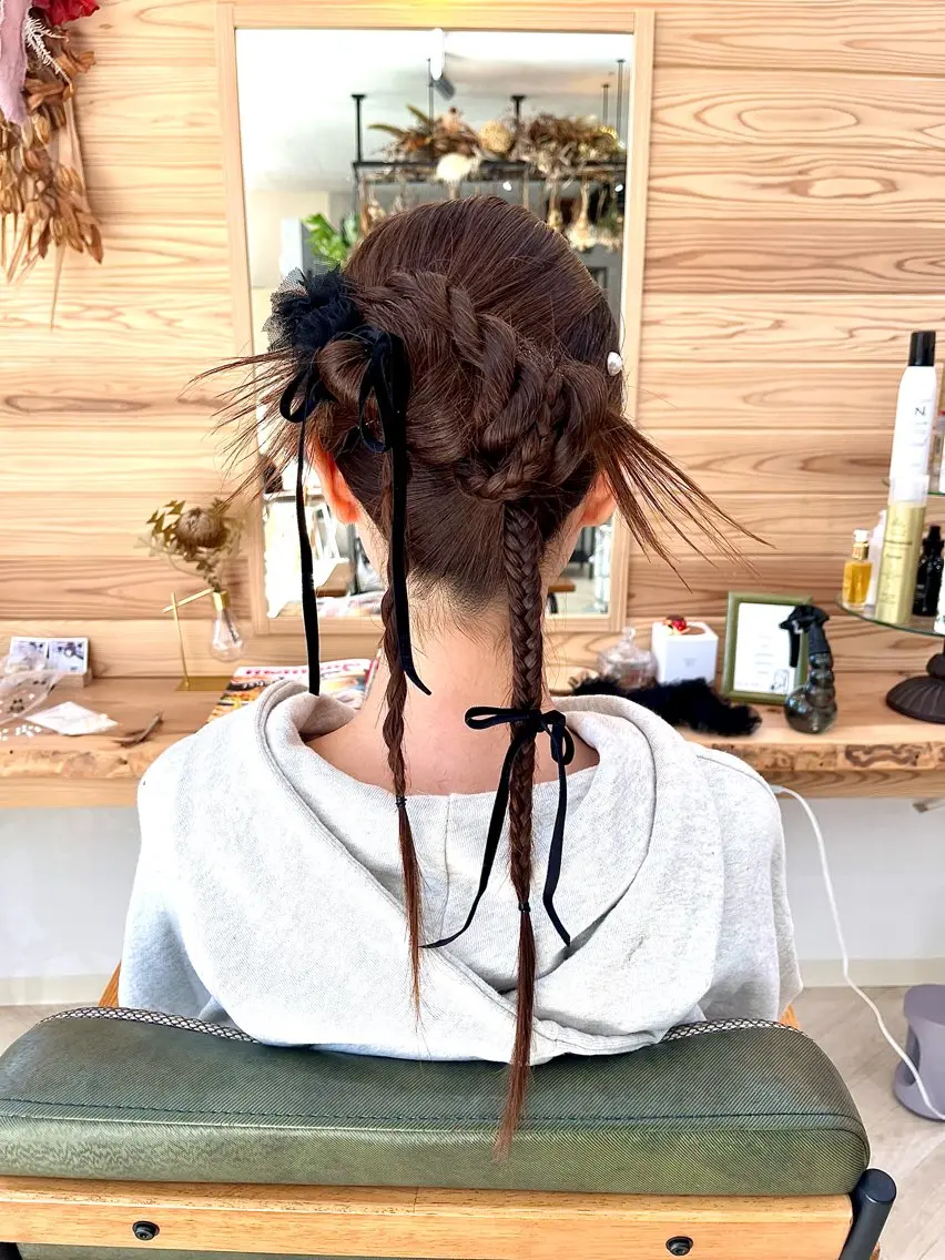 ロング ヘアアレンジ ヘアセット 佐藤 美聡のヘアスタイル