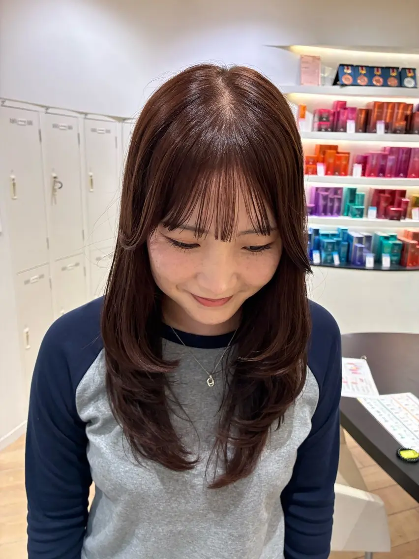 セミロング カラー カット ヘアカラー 🐌✨パーマ/ レイヤー/あやねのヘアスタイル
