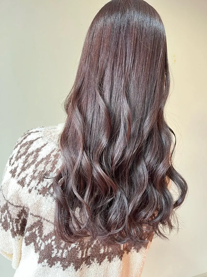ロング ピンクラベンダー 🎀OJIMA 🤍ピンクカラー🎀のヘアスタイル
