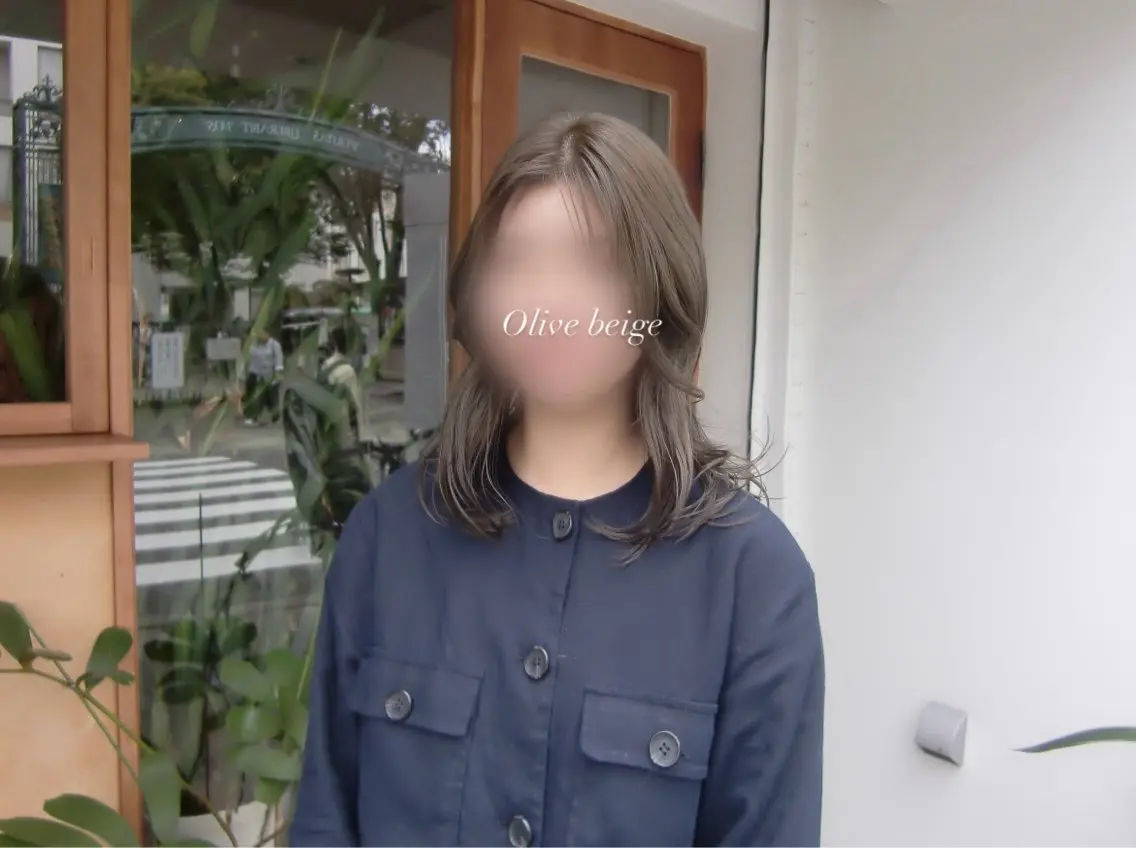 ミディアム カラー ベージュカラー 透明感カラー オリーブベージュ hinano 似合わせ/柔らか🫧のヘアスタイル