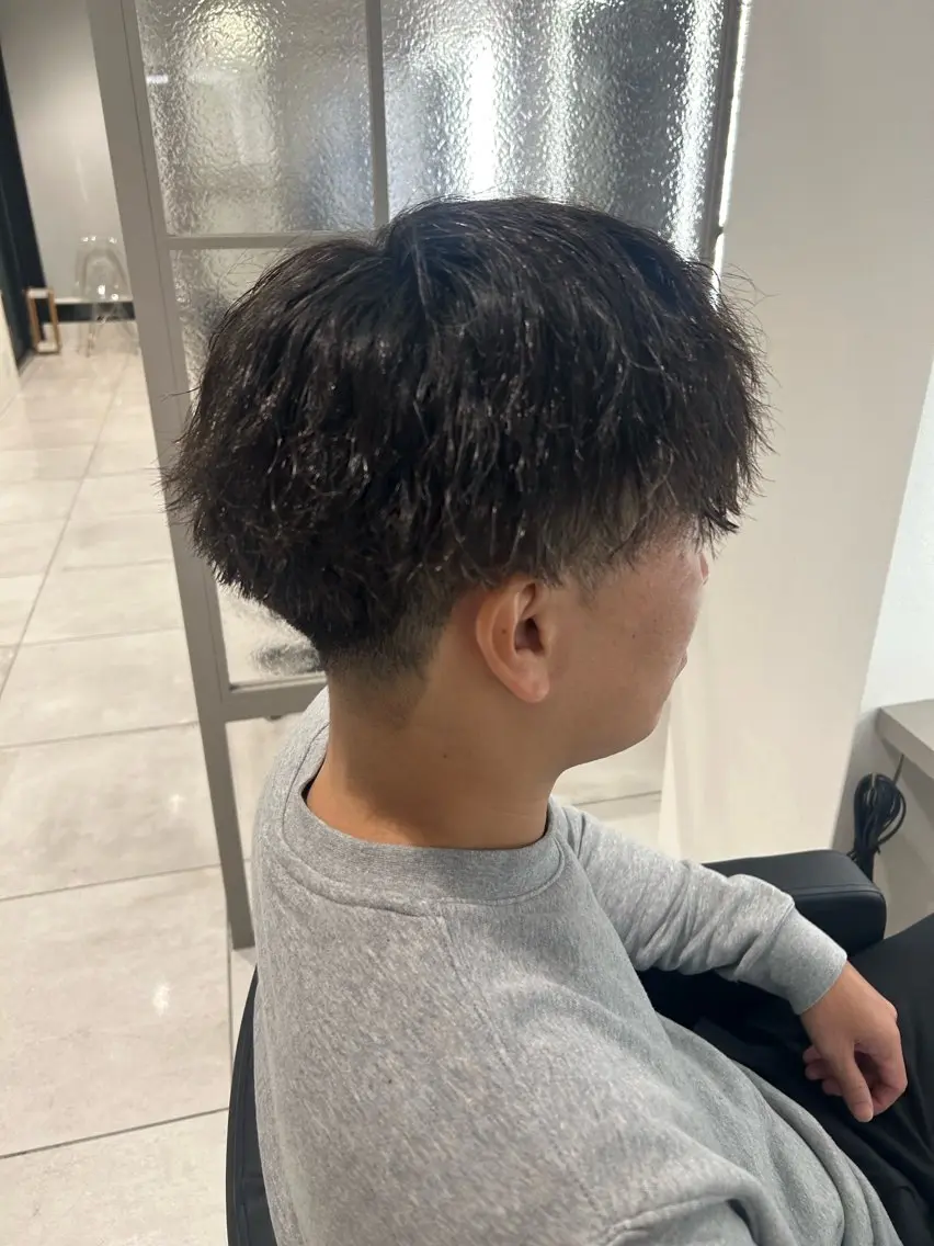 ショート パーマ メンズ カット パーマ mayu なかもずのヘアスタイル