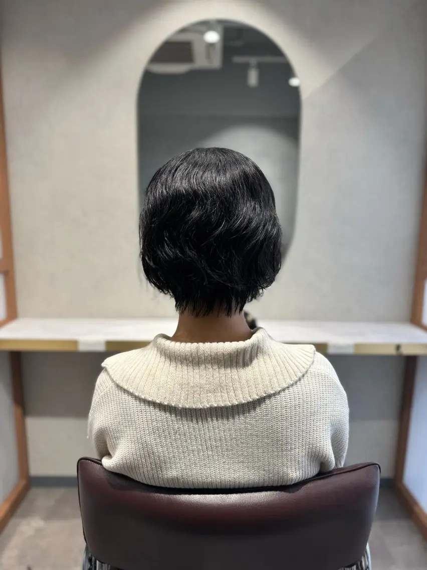 ショート カット くせ毛カット終着点 カワサキトオル溝の口のヘアスタイル