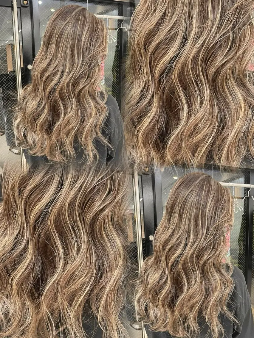 ロング カラー バレイヤージュ ハイライトカラー 外国人風カラー ハイライト レイヤーカット ヘアカラー ✨レイヤーカット 海外ヘア/原宿✨のヘアスタイル