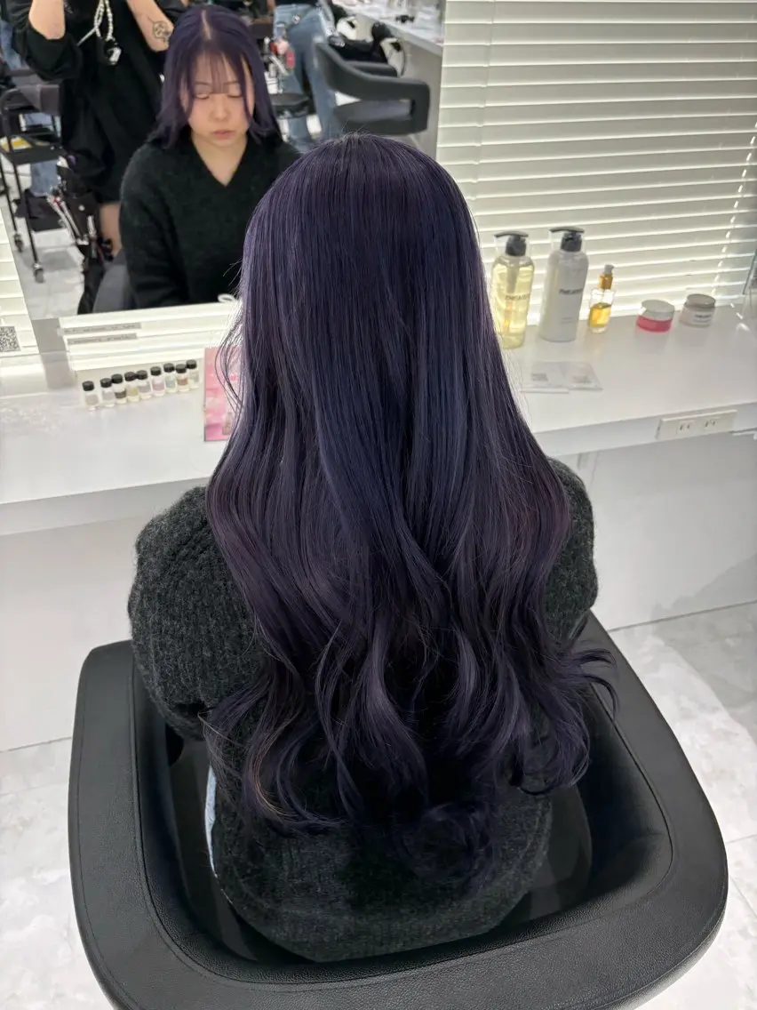ロング カラー ヘアカラー 🤍ྀི透ける寒色 Cocoa🤍ྀིのヘアスタイル