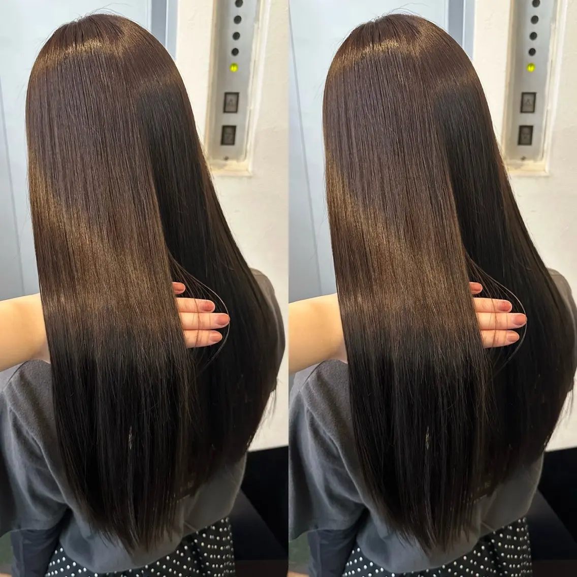 ロング カラー ブラウンカラー 透明感カラー ヘアカラー slit kokoroのヘアスタイル