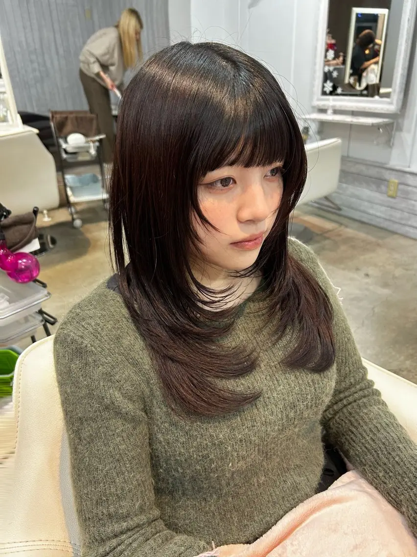 【ミニモ💖限定価格✨佐藤葵指名】⚜️顔まわりレイヤーカット🔱似合わせカット🌻ミディアム〜ロングの写真