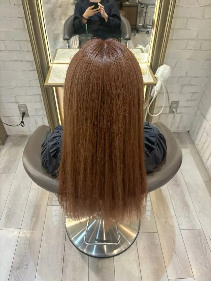 ロング カラー ブリーチ トリートメント ヘアカラー 稲見 遥香のヘアスタイル