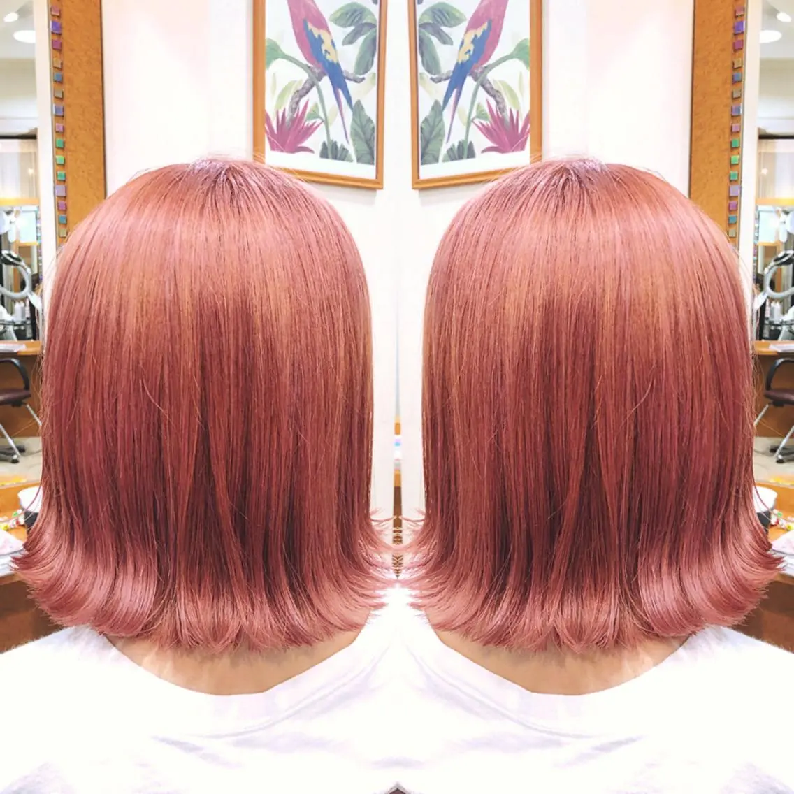 ミディアム ヘアカラー ヘアセット 韓国ヘア🤍髪質改善 🇰🇷AKANEのヘアスタイル