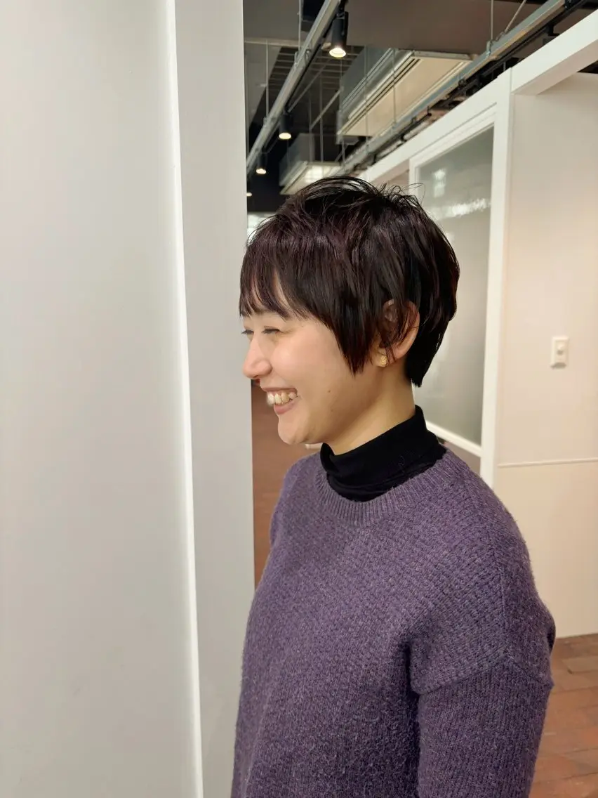 ショート ベリーショート ショートヘア カット マンツーマン 縮毛矯正/マユコのヘアスタイル