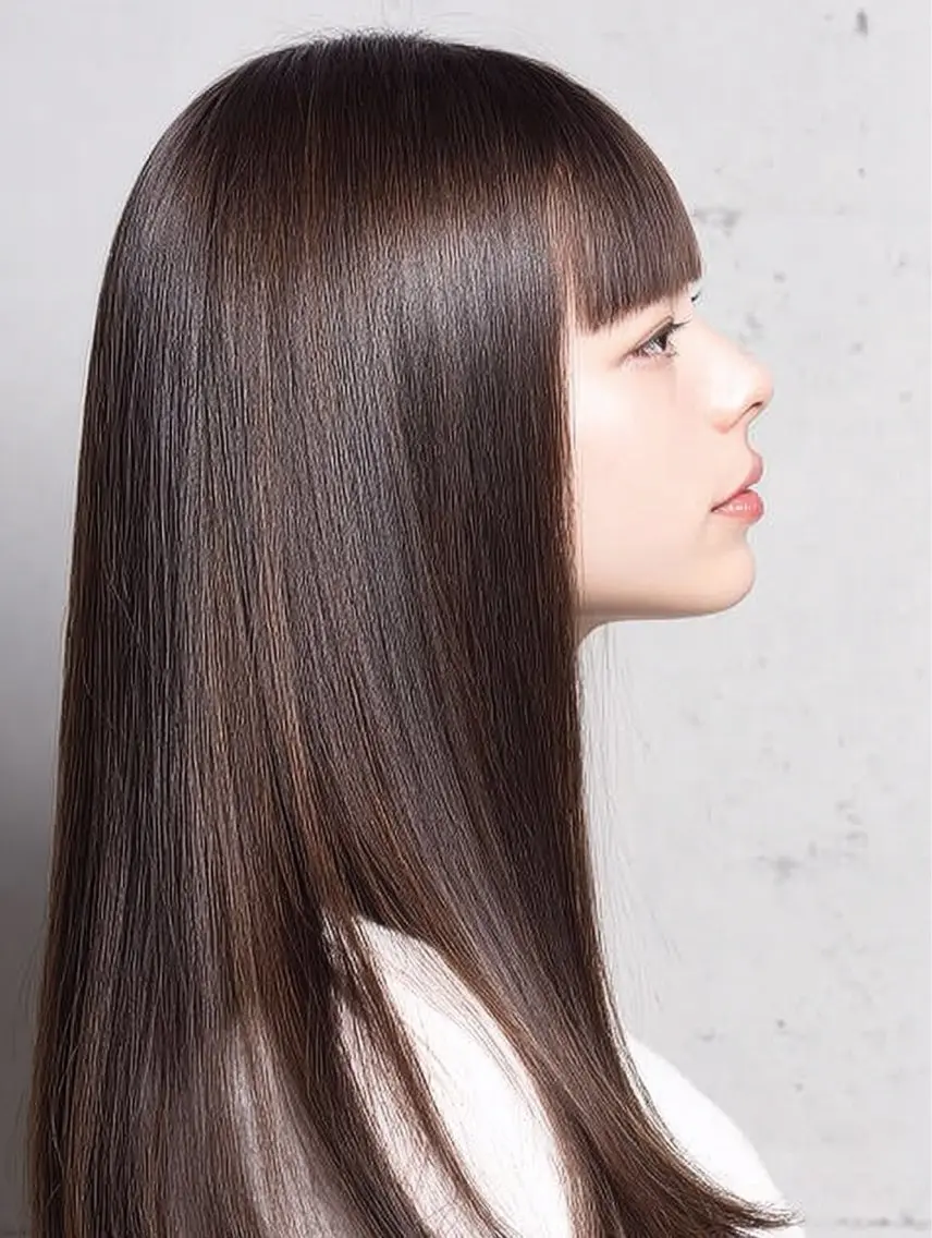セミロング セミロングパーマ ハイレイヤー 髪質改善 韓国風ヘア レイヤーカット カット 縮毛矯正 トリートメント ✨毛髪診断で絶対綺麗 ✨美髪艶髪専門✨高浪のヘアスタイル