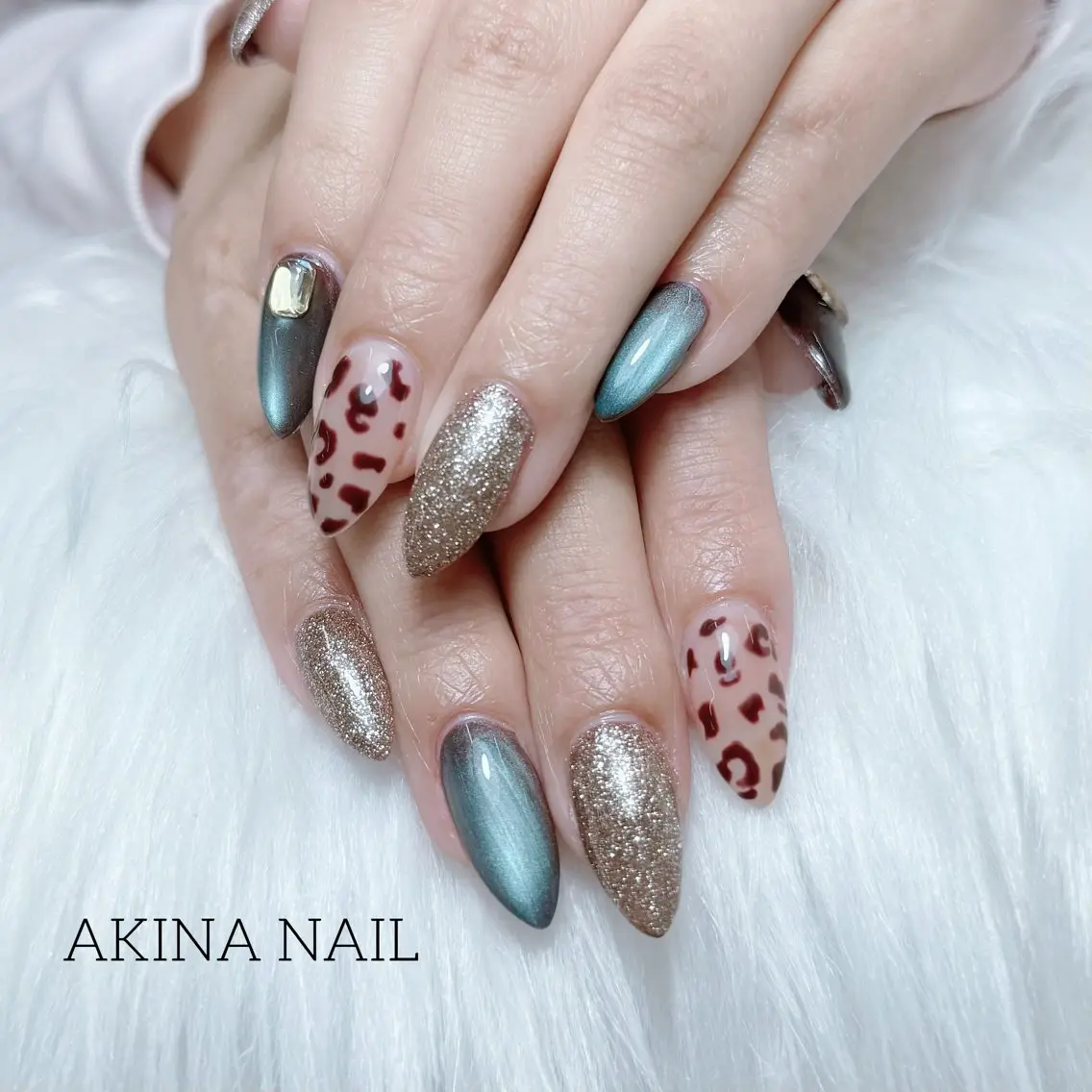 セミロング ハンドネイル Akina Nail 亀戸のネイルデザイン