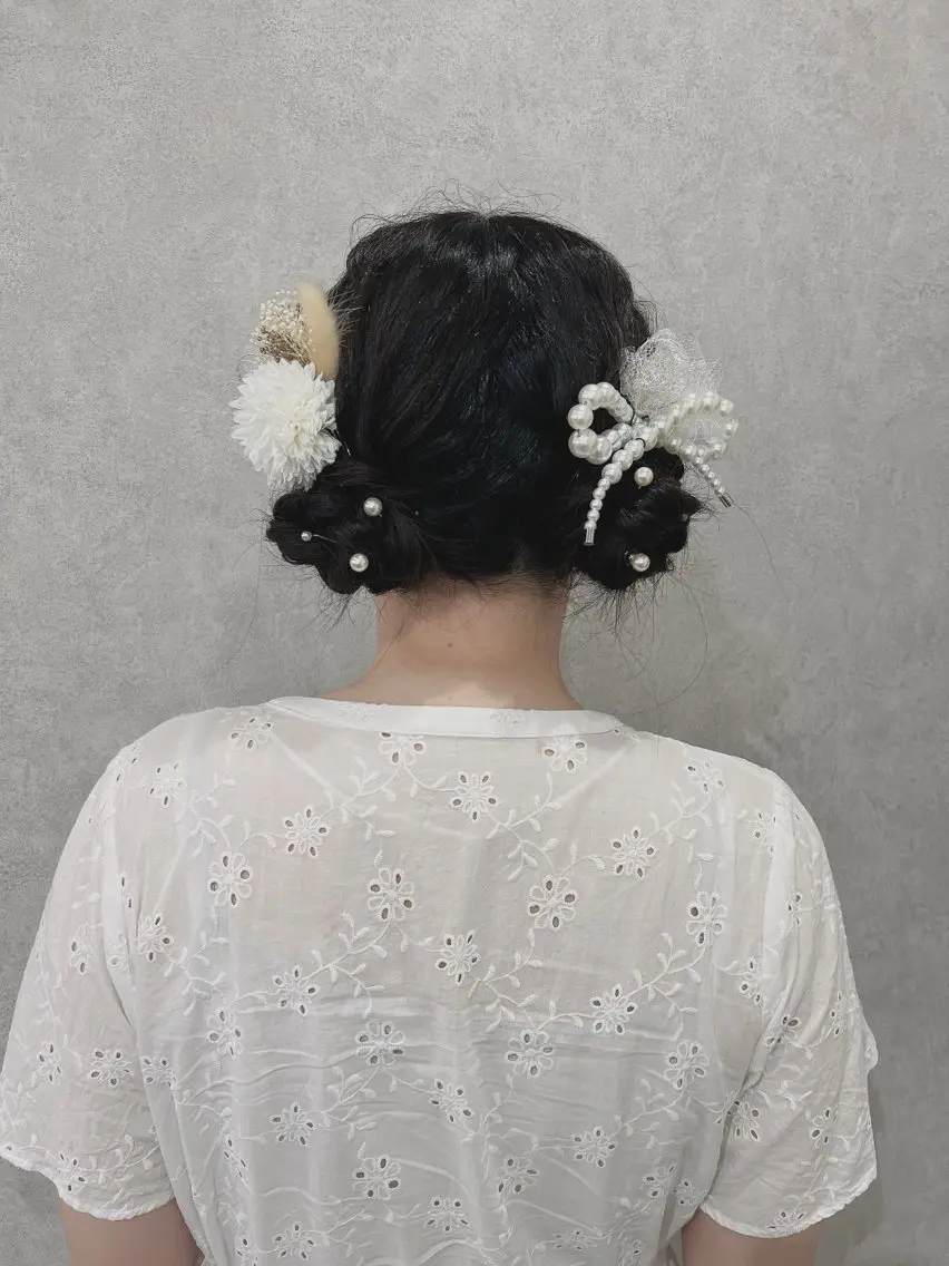 ヘアアレンジ お団子ヘア sugiyama 🎀ayakaのヘアスタイル