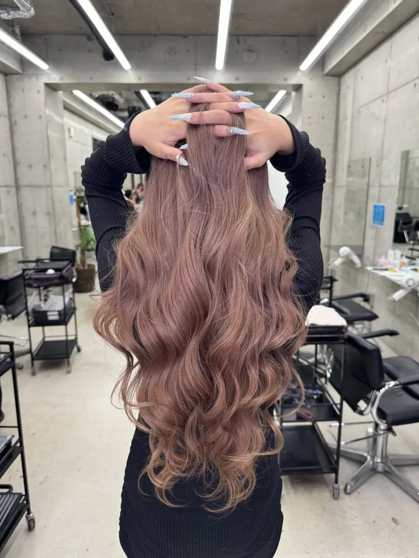 カラー ヘアカラー Asami／名古屋／ ハイトーン／デザインのヘアスタイル