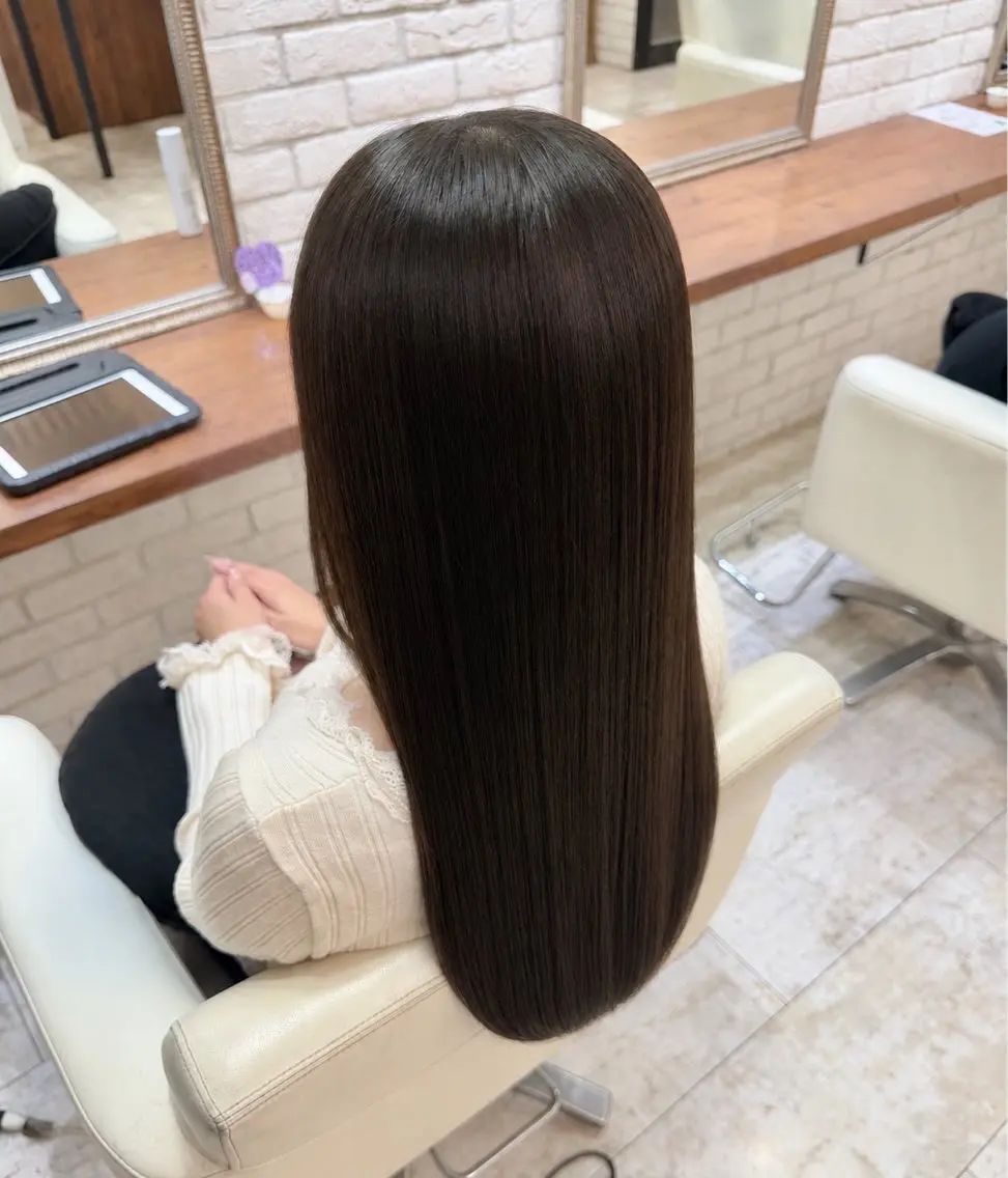 ロング パーマ 髪質改善 縮毛矯正 カット 縮毛矯正 メンズ50%off 🪐Nanase‎のヘアスタイル