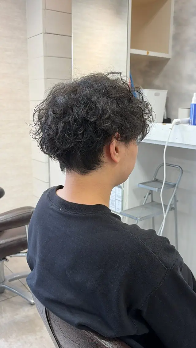 ショート パーマ メンズ パーマ 似合わせ/前髪カット /店長 村上直也のヘアスタイル