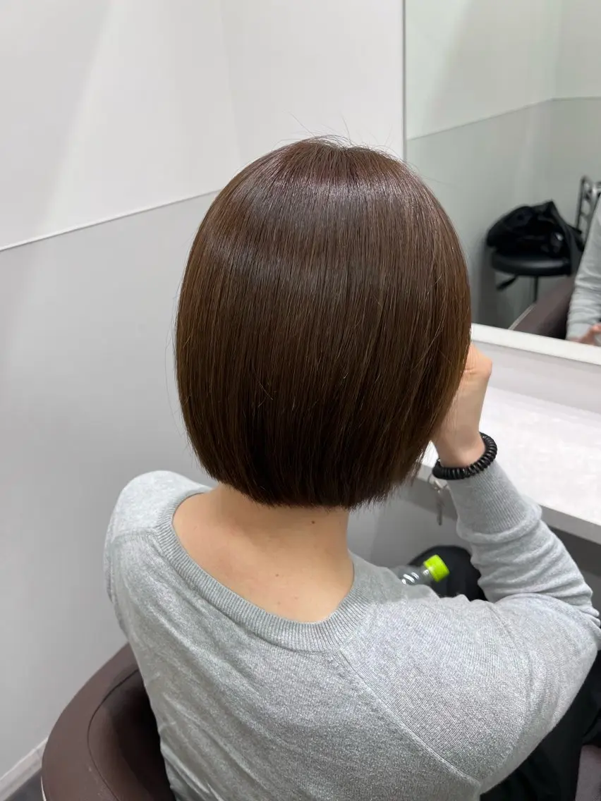 ショート カラー トリートメント 渋谷/ショート/ボブ 輝来のヘアスタイル