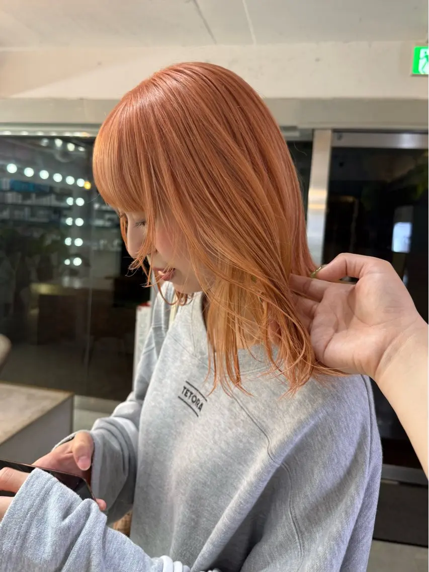 ミディアム カラー moeka カットモデル募集中のヘアスタイル