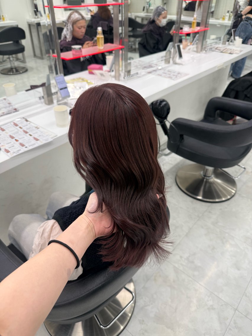 セミロング カラー ヘアアレンジ ヘアカラー 暖色/ブリーチなし カラー/Anri🌹のヘアスタイル