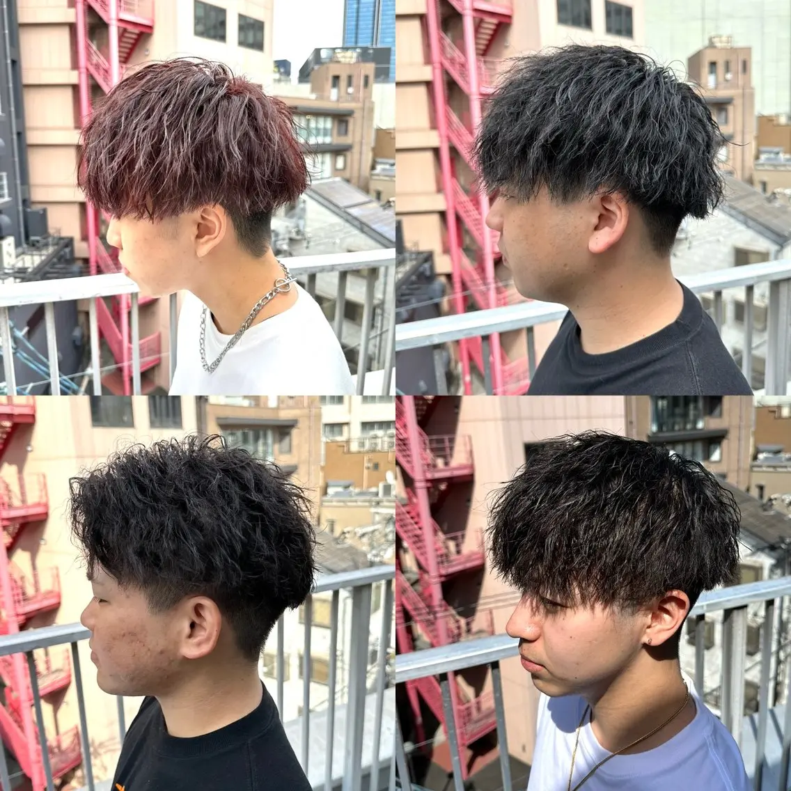 パーマ メンズ アップバング マッシュ メンズパーマ メンズツイストパーマ ツイストスパイラルパーマ 梅田中崎町メンズ 美容師ユースケのヘアスタイル