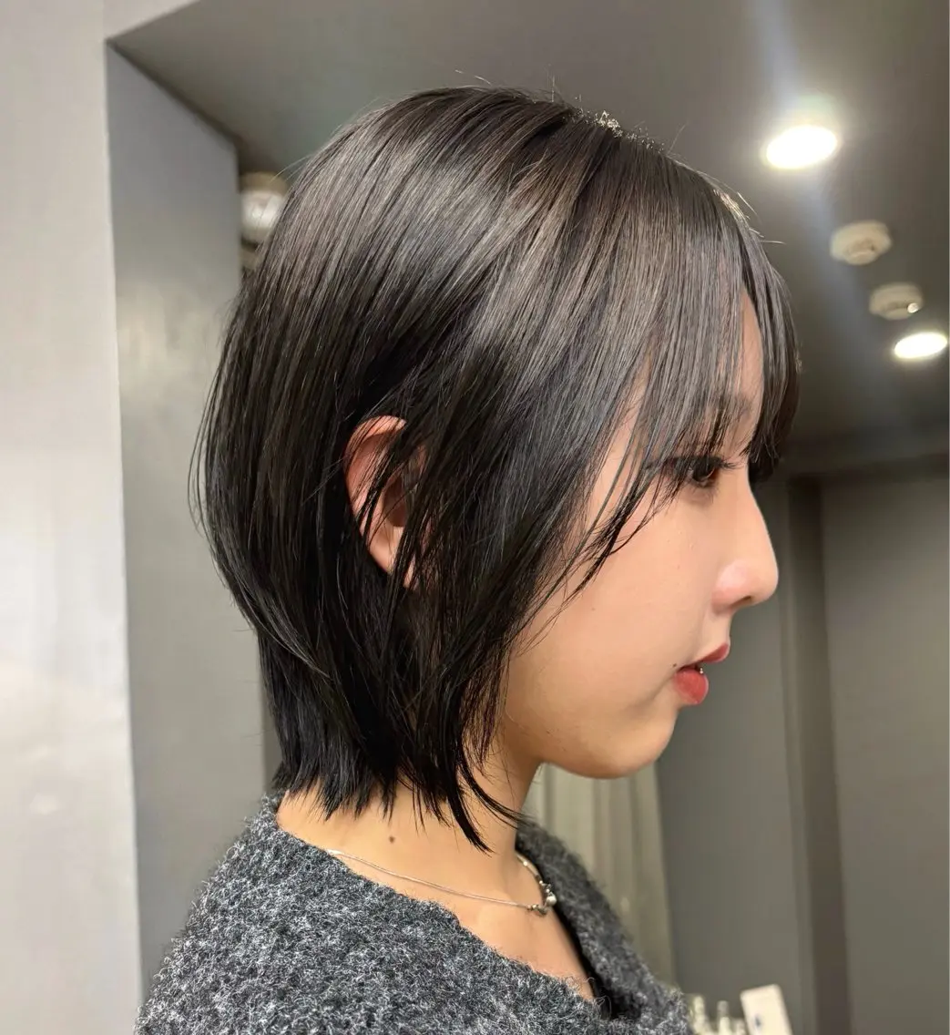 ショート ボブレイヤー ボブ レイヤーカット ウルフカット ウルフボブ 重里 瑠花のヘアスタイル