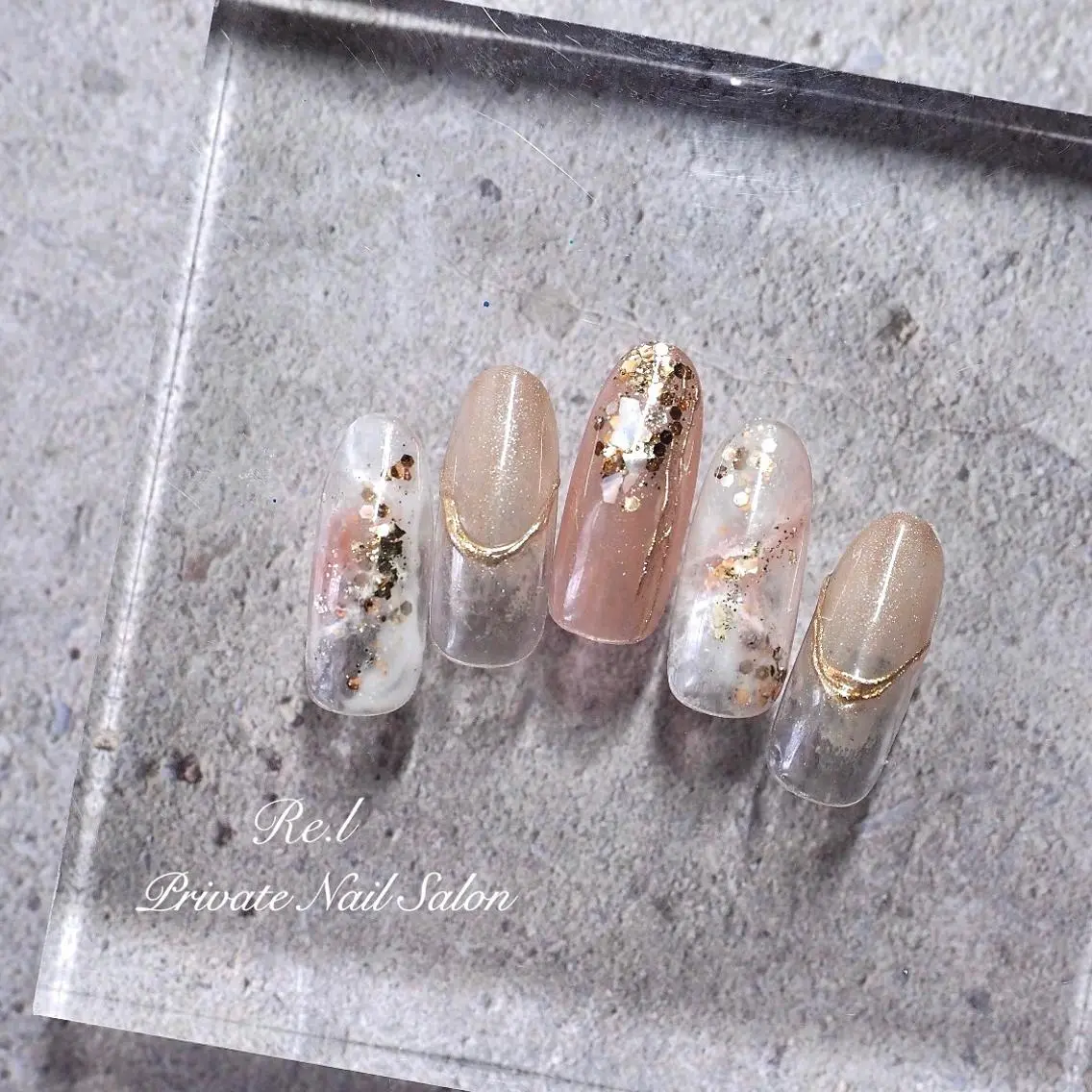 ネイル ニュアンスネイル モチの良さ◉ フィルインネイル♡のネイルデザイン