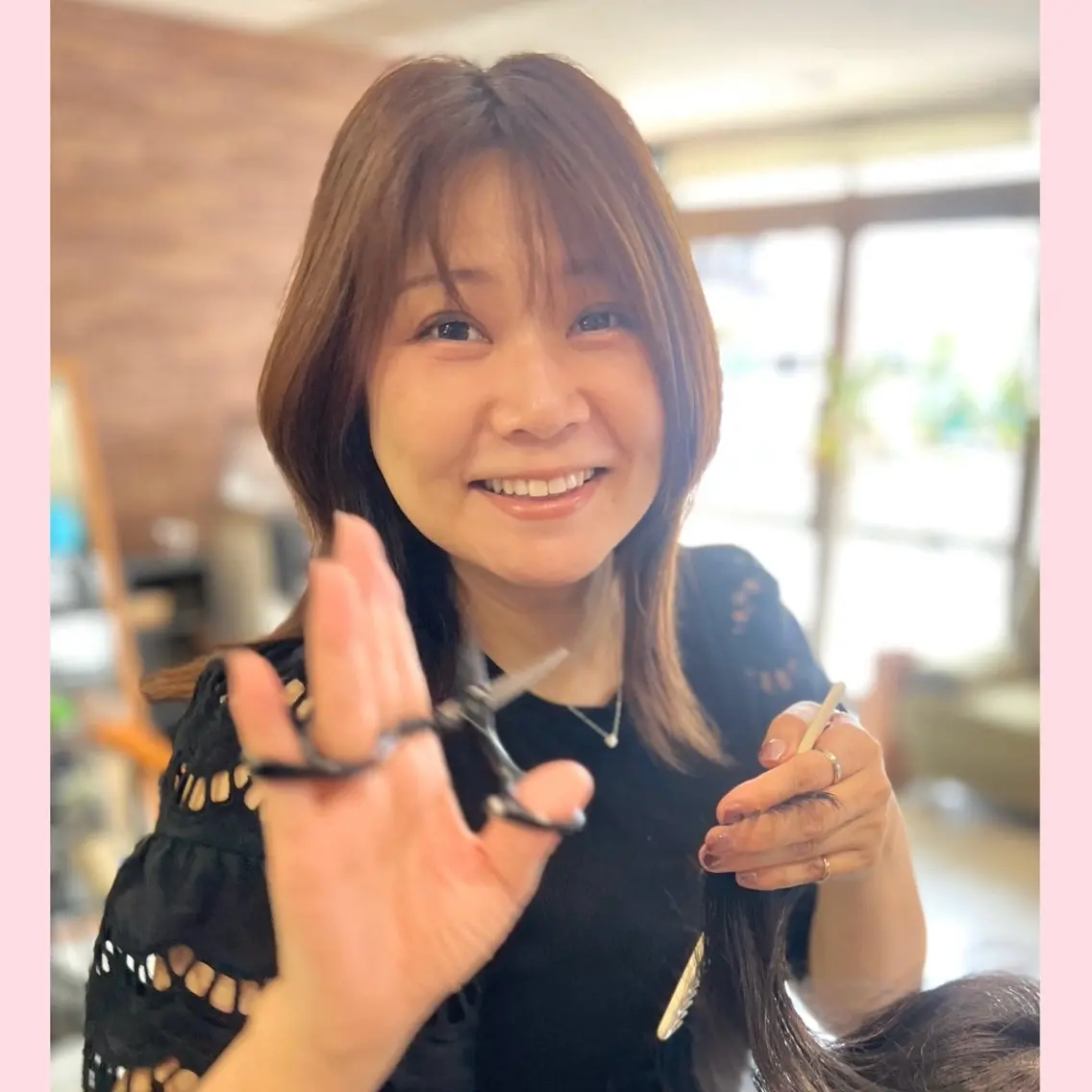 カット 【南草津】髪質改善 ヘナカラー&縮毛矯正のヘアスタイル