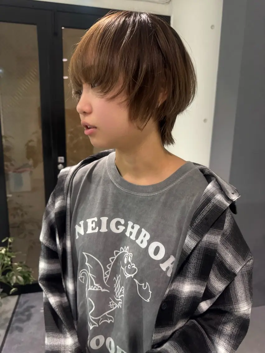 ショート カット ヘアカラー トリートメント ミヤザキ ソウマのヘアスタイル
