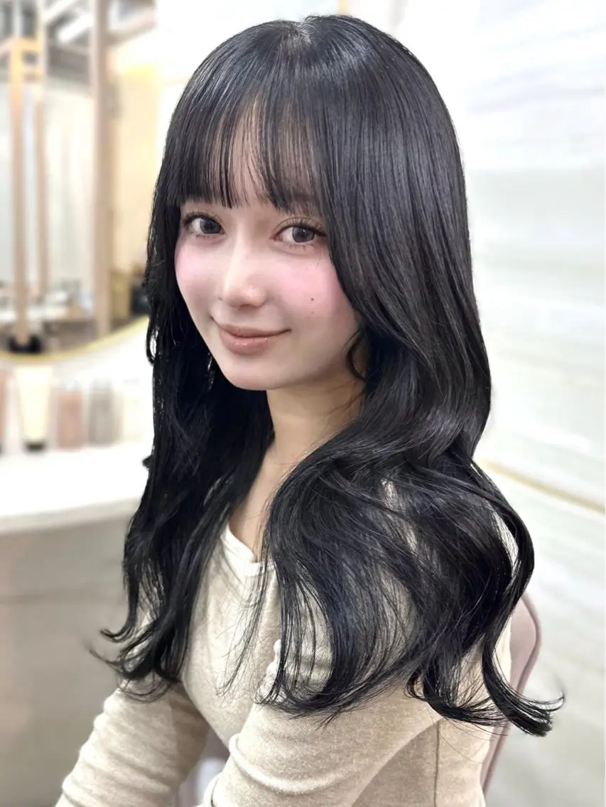 ロング カラー ヘアカラー トリートメント 🍒さき🍒大宮/ 透明感カラーのヘアスタイル