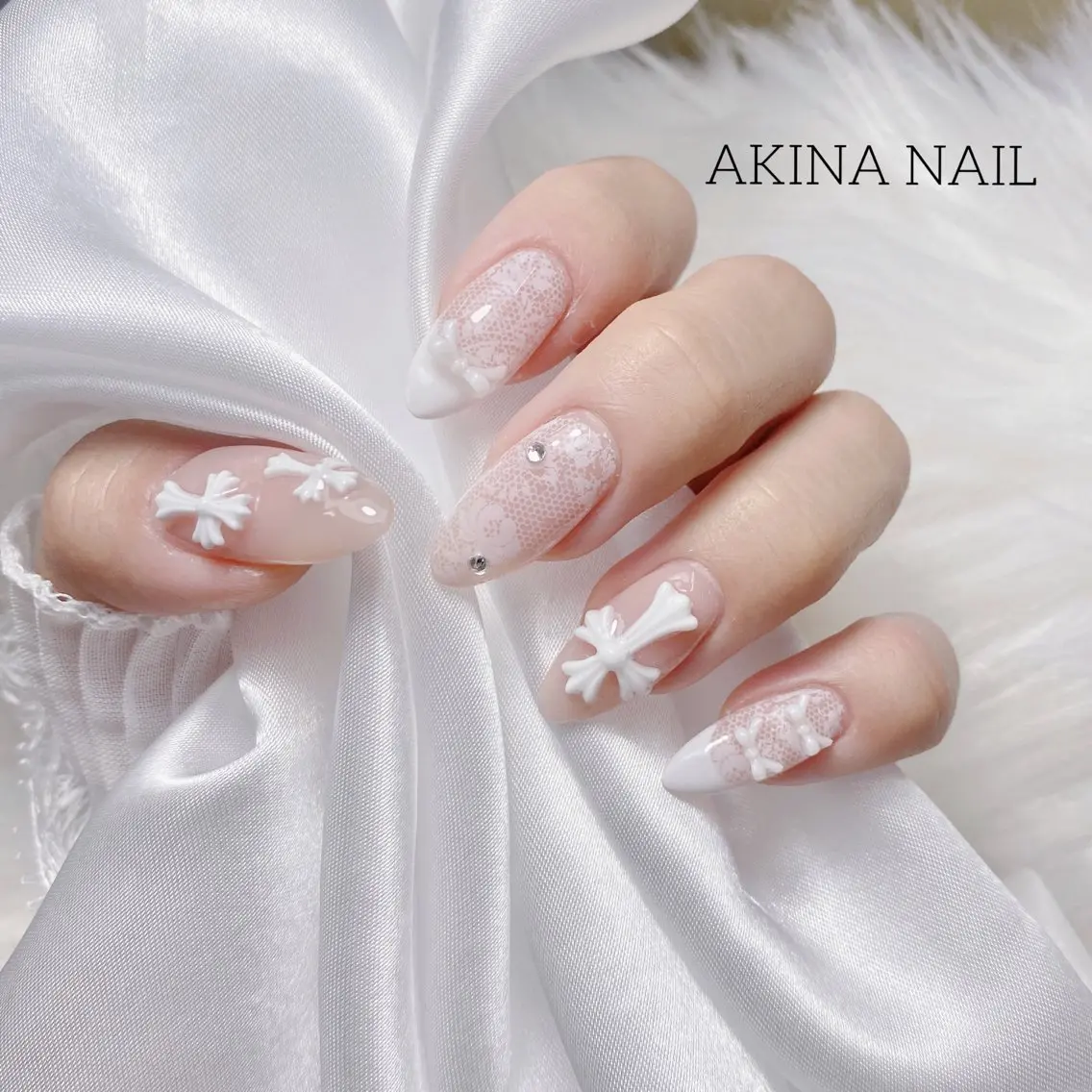 セミロング ハンドネイル Akina Nail 亀戸のネイルデザイン