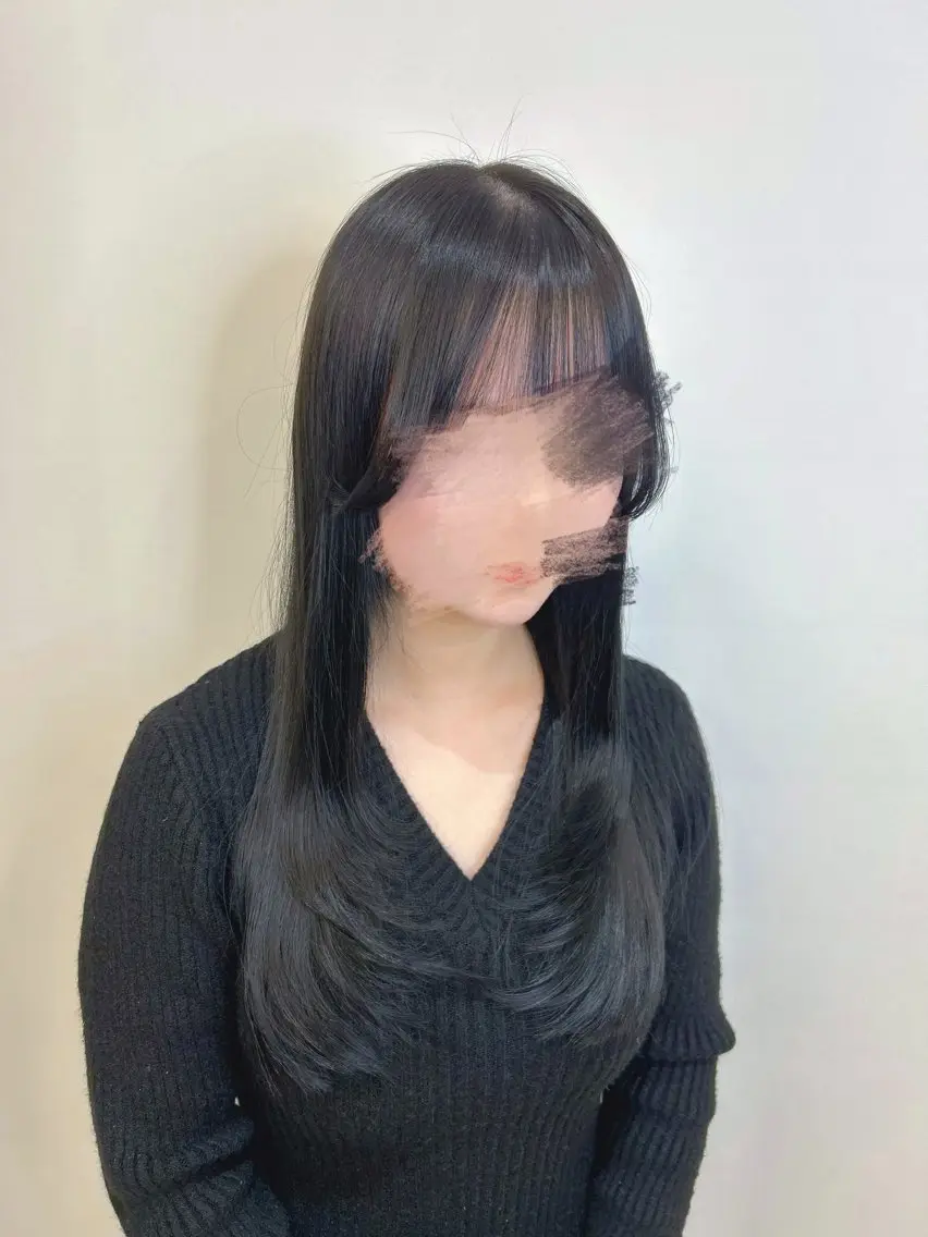 ロング 顔周りカット レイヤーカット AIRI 🦋のヘアスタイル
