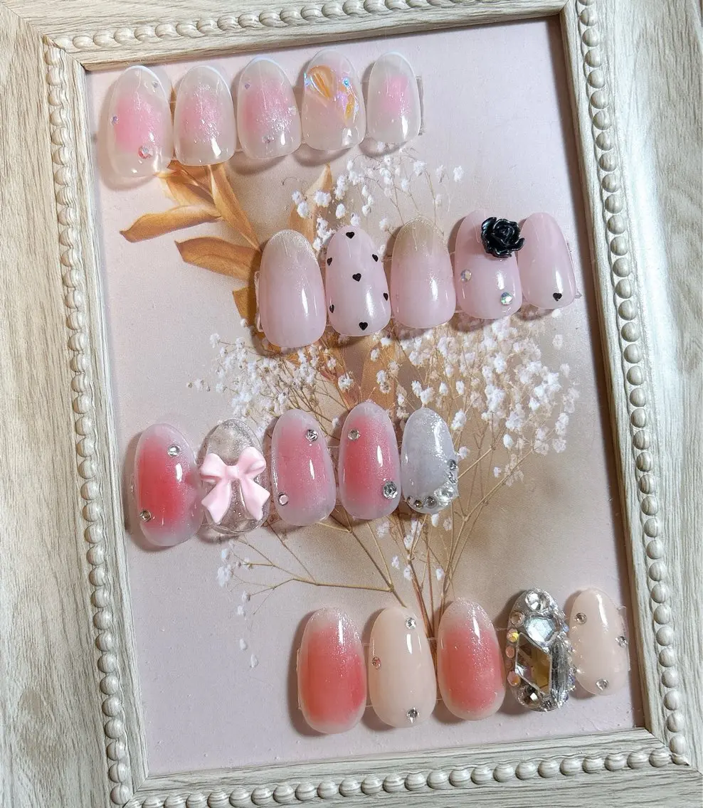 ネイル チークネイル 氷ネイル・うるうるネイル oluolu nailsalonのネイルデザイン