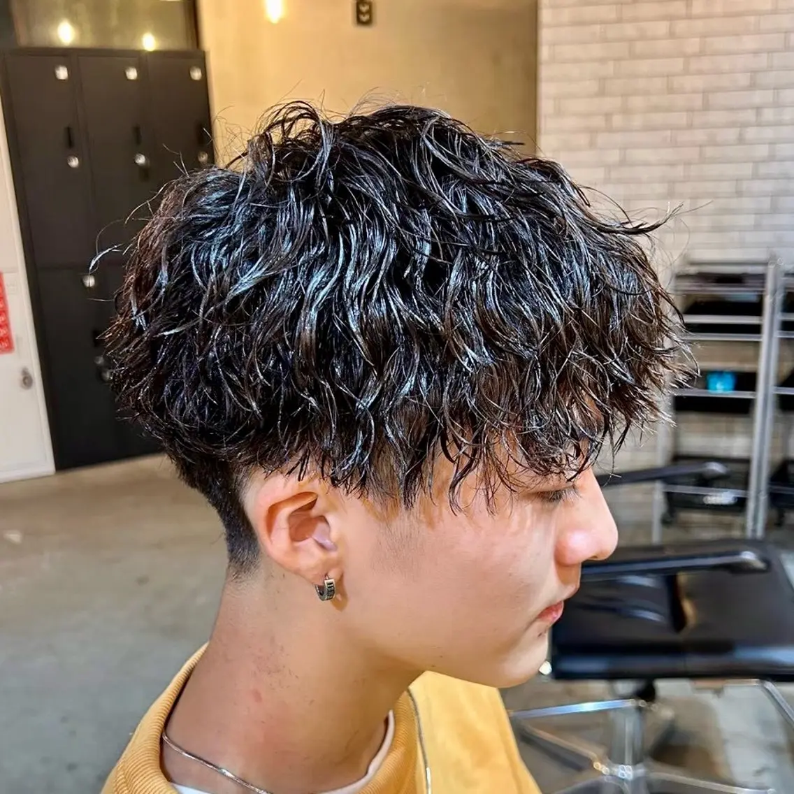 ショート パーマ メンズ シャドウ ツイスパ ニュアンスおがたのヘアスタイル