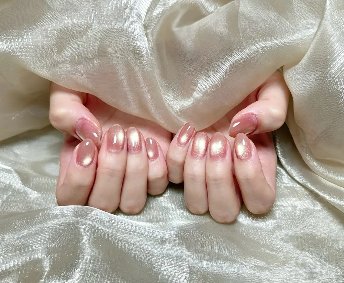 ネイル チークネイル 長さ出し フレンチネイル ジェルネイル 韓国ネイル ハンドネイル Lucky Nail Salon❷のネイルデザイン