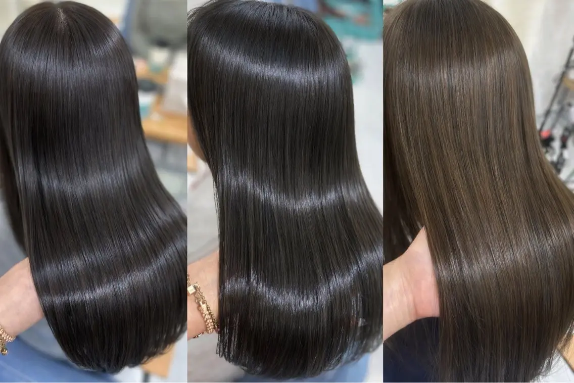 ロング カラー 髪質改善 韓国風ヘア 縮毛矯正 トリートメント 酸性ストレート ヘアカラー トリートメント 髪質改善🩵縮毛矯正 代々木/木下のヘアスタイル