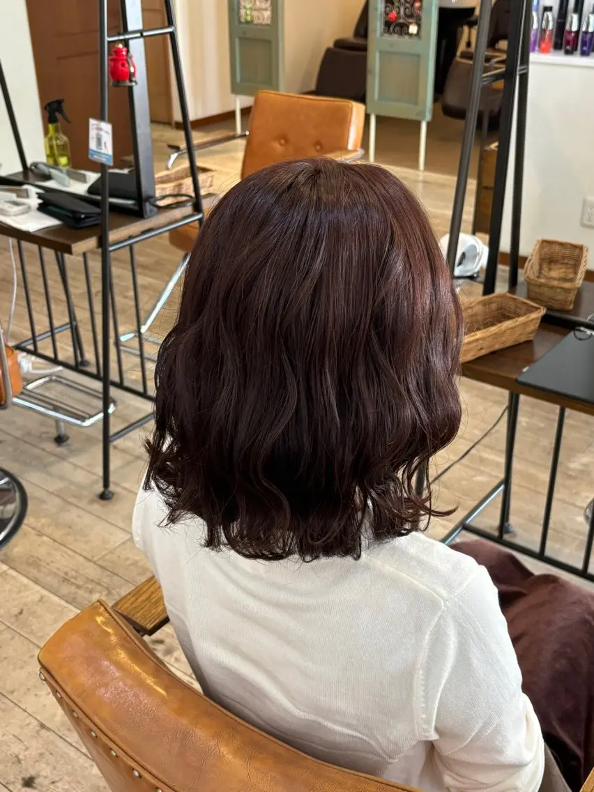 ミディアム カラー ヘアカラー トリートメント set-up北長瀬/ chinamiのヘアスタイル