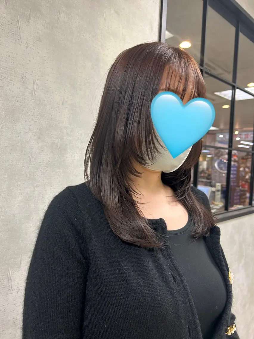 セミロング カラー レイヤーカット カット トリートメント 🌈半谷 千尋⛅️✨のヘアスタイル