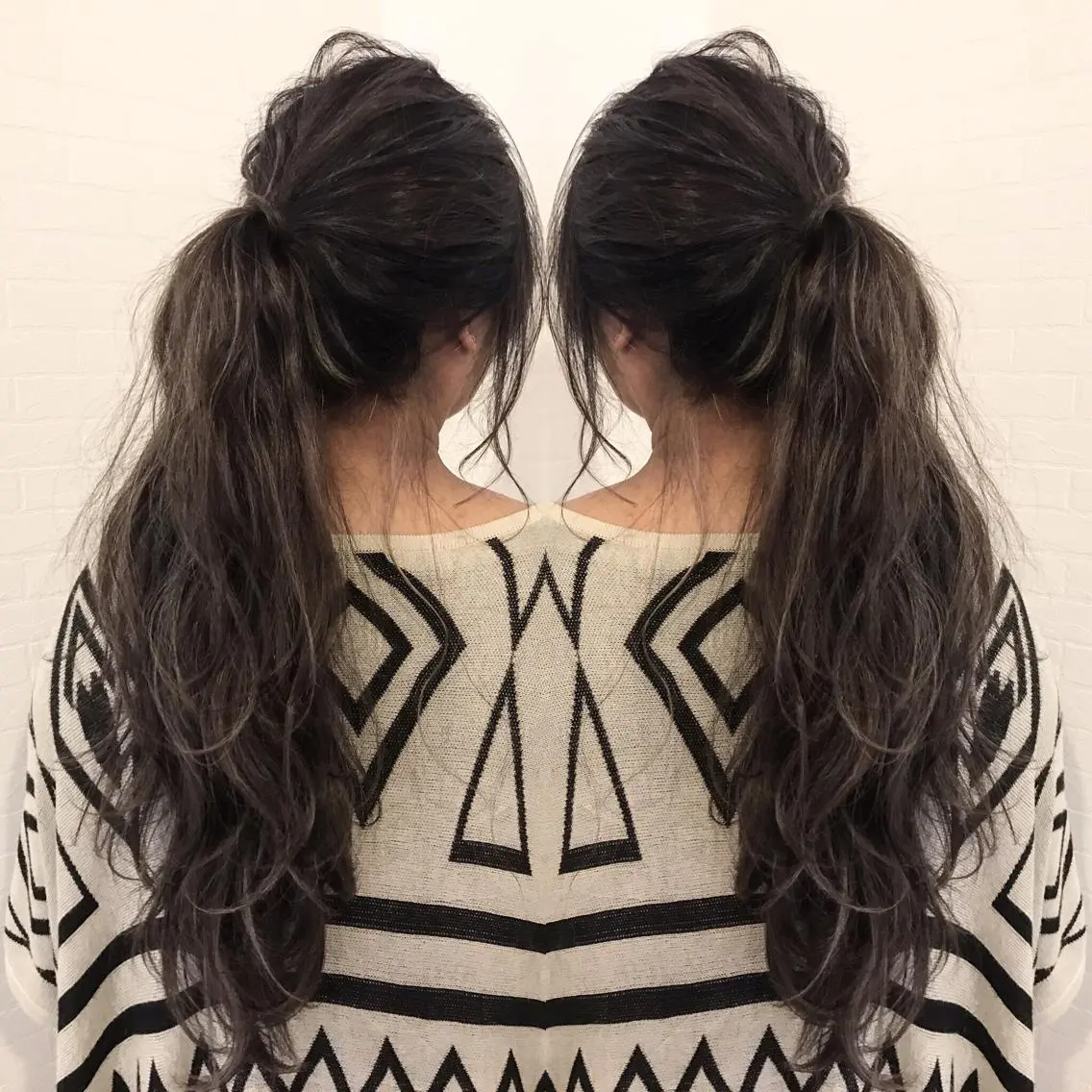 ロング カラー ヘアアレンジ ハイライトカラー ハイライト ヘアカラー トリートメント 縮毛矯正 髪質改善寺坂雄飛💐のヘアスタイル