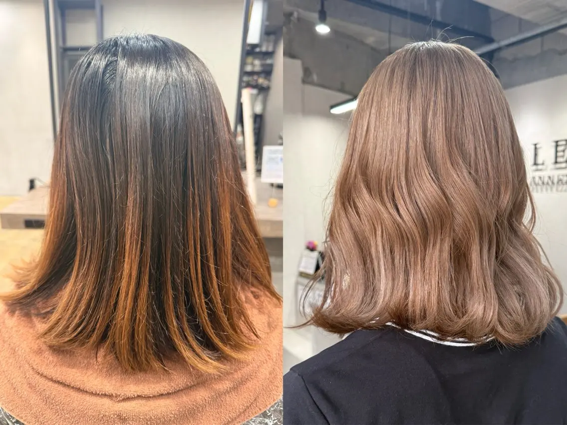 カラー ヘアカラー ルシ🎨/ハイトーン 個性派/グレージュのヘアスタイル