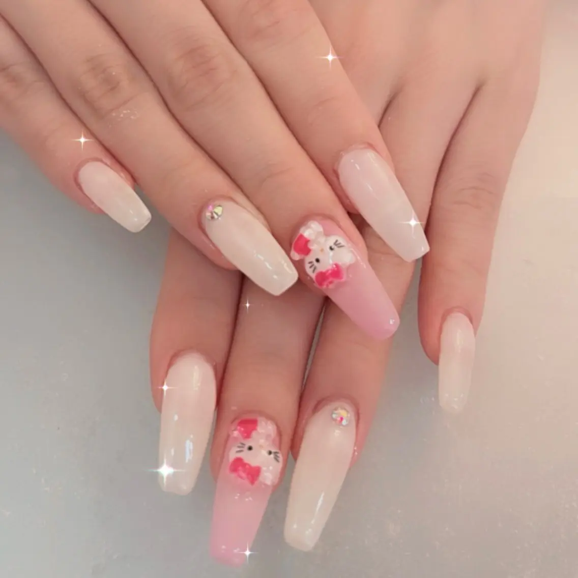 ネイル ロングネイル ハンドネイル CherieNail 💗manaのネイルデザイン
