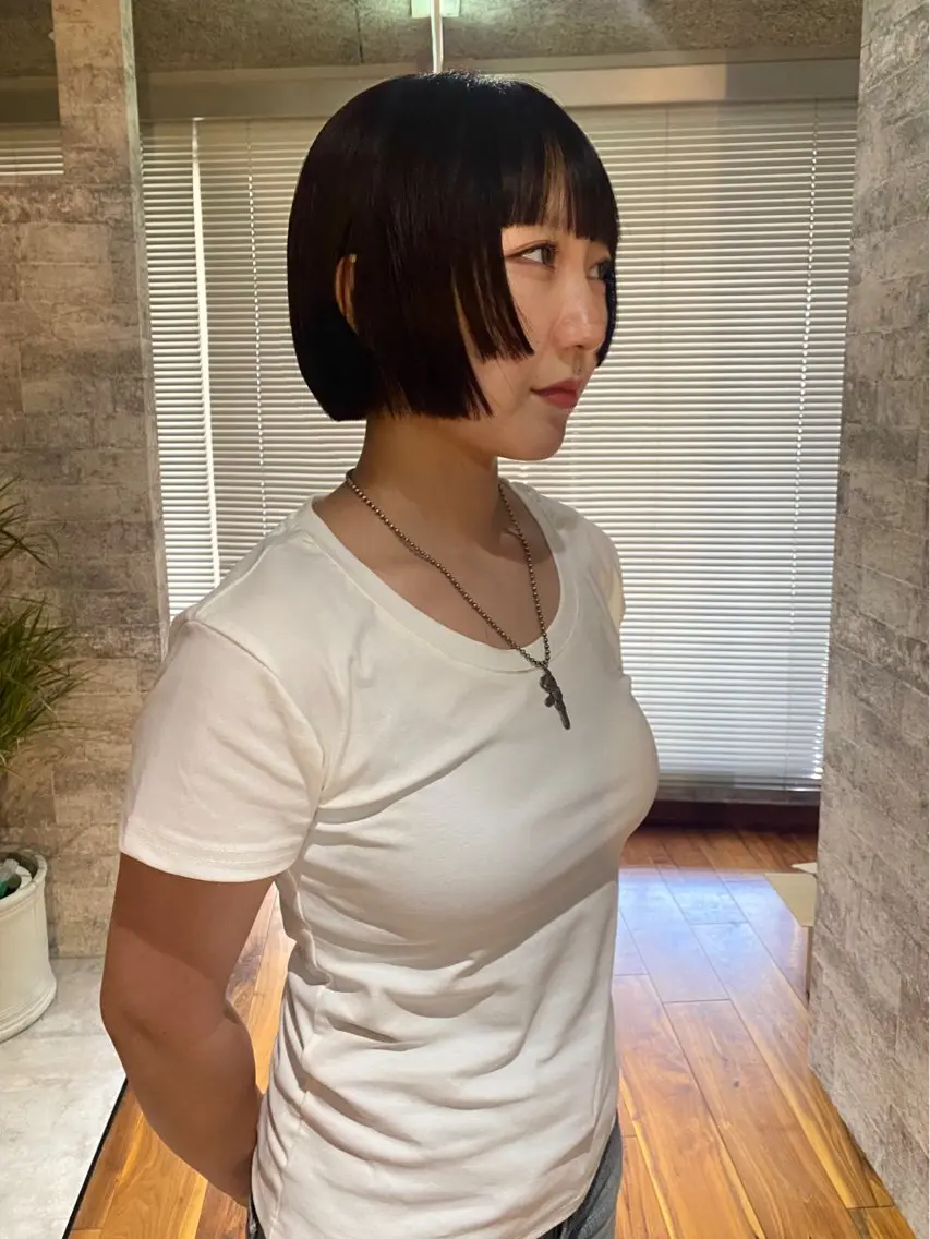 ショート カラー ボブ カット ヘアカラー トリートメント mai / linoah˚✧のヘアスタイル