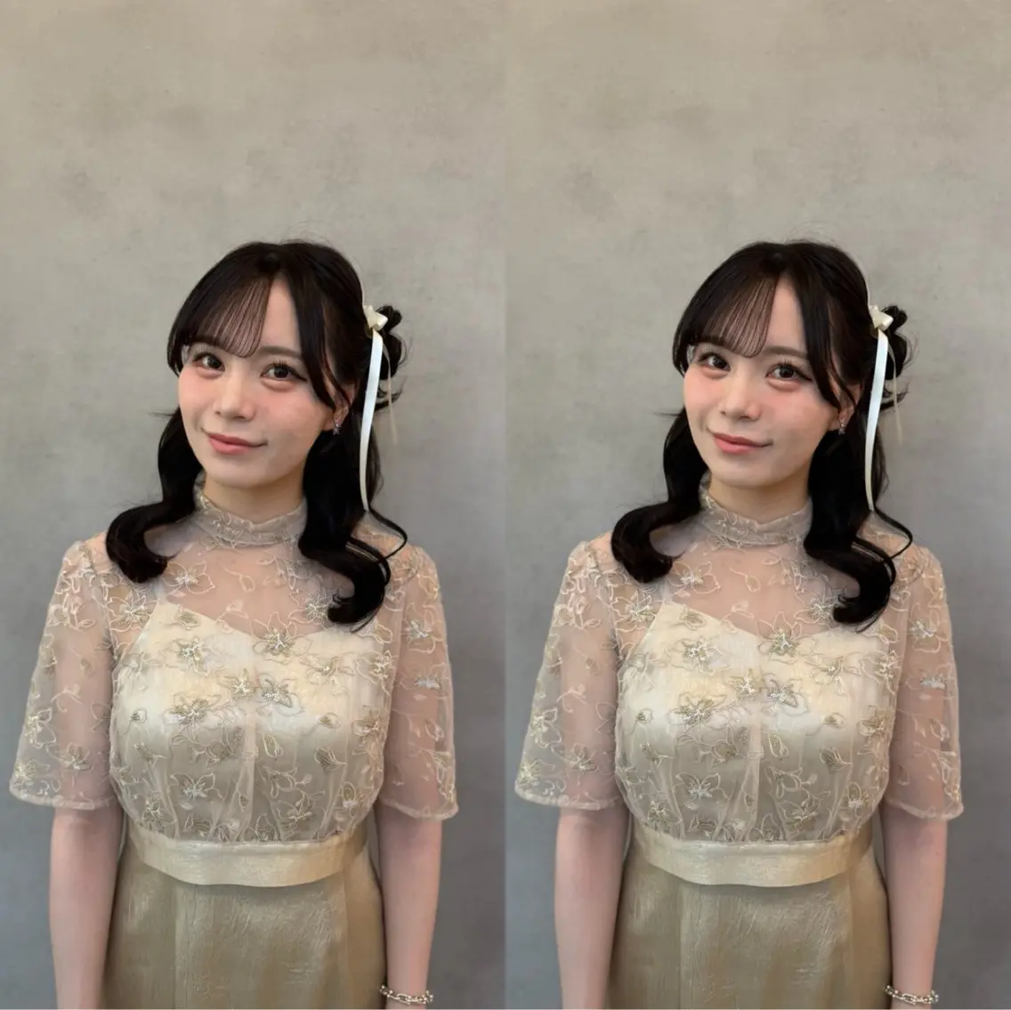 セミロング ヘアアレンジ ヘアセット 梅田茶屋町ヘアセット 🎀RIONA🎀のヘアスタイル