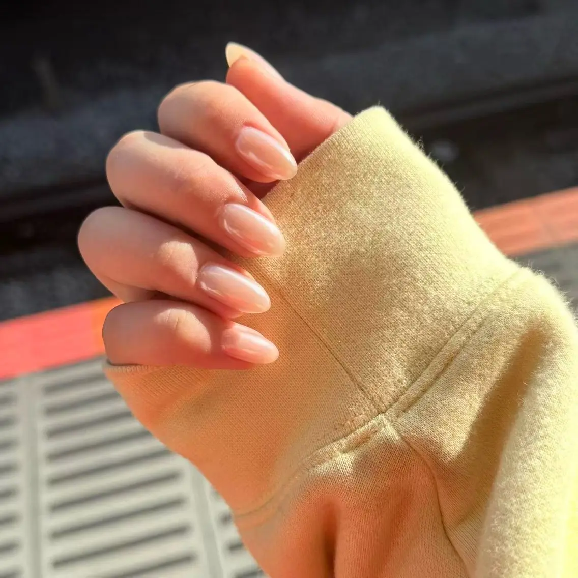 ネイル アートネイル オーロラネイル チークネイル フレンチネイル ガラスフレンチ ハンドネイル 🎀🎀YooLi Nail Salonのネイルデザイン