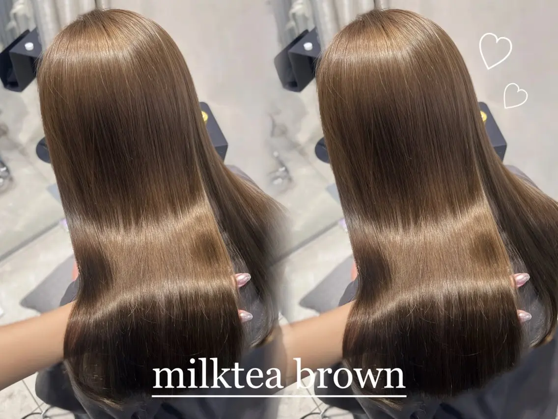 ロング カラー ブリーチ ブラウンカラー 透明感カラー カット ヘアカラー トリートメント 韓国レイヤー×モテ髪 /MITSUKI🤍のヘアスタイル