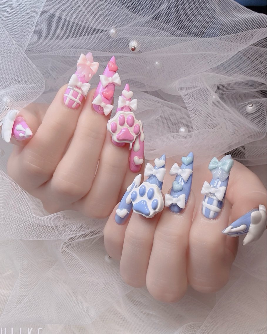 ネイル オーロラネイル クリアネイル フラッシュネイル フレンチネイル ジェルネイル ハンドネイル Sakura Nail Salonのネイルデザイン