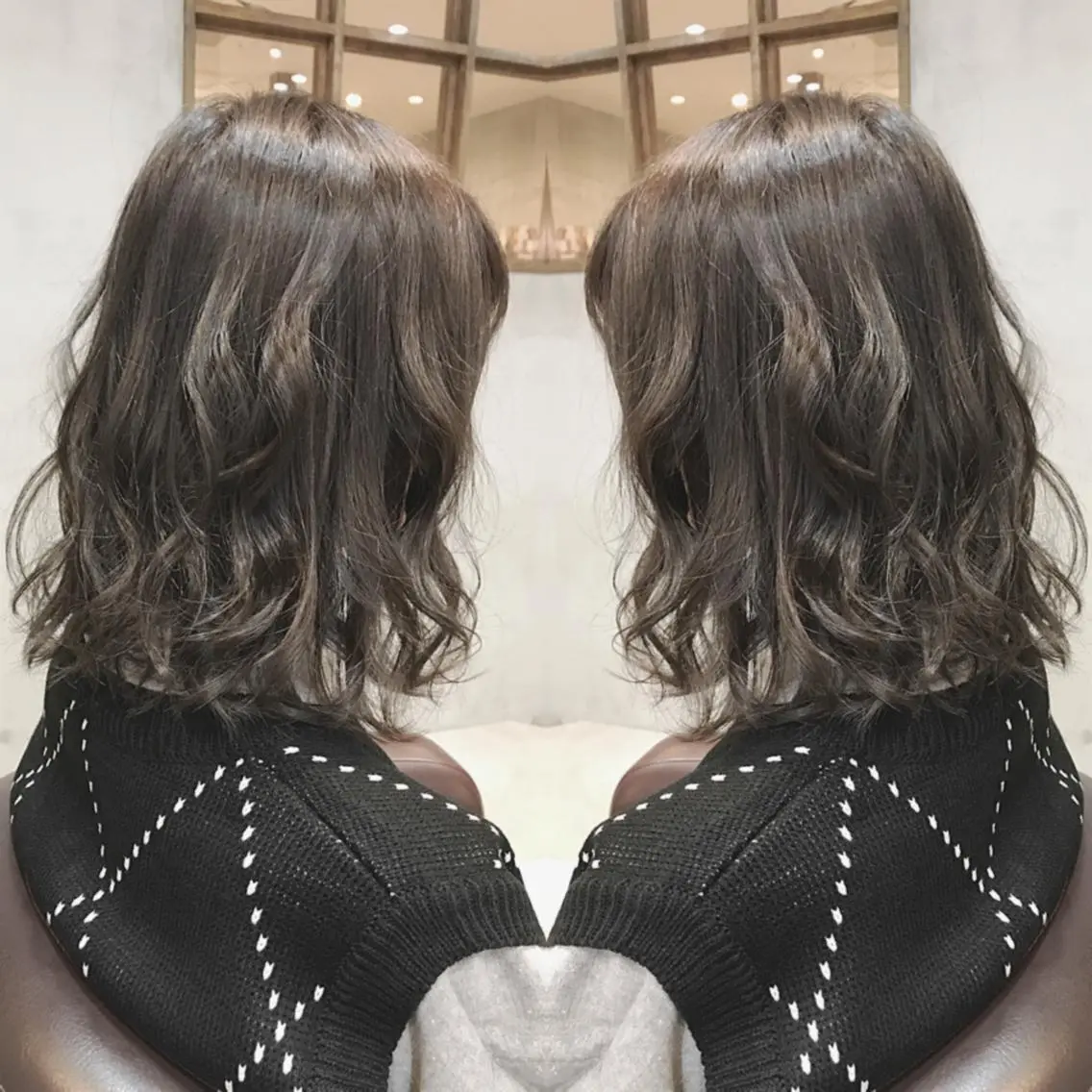 ミディアム カラー カット ヘアカラー トリートメント 重政 和樹のヘアスタイル